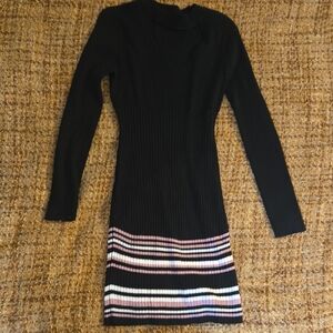 Almost Famous Black and Pink Striped Maxi Dress